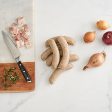 Load image into Gallery viewer, Beef Bacon &amp; Onion Sausages (400g)
